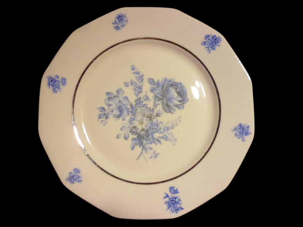 Ass roses bleues filet platine 22,5cm